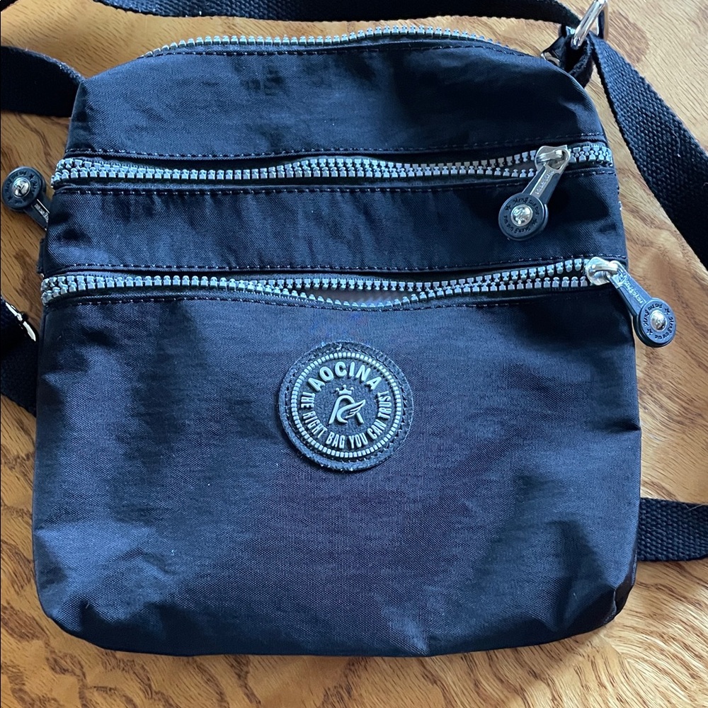 Aocina Casual Black Crossbody Messenger Bag
